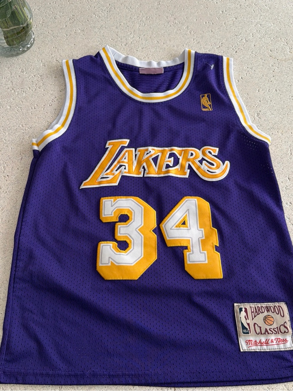 Mitchell & Ness Purple & Gold Hardwood Classics NBA Jersey Patch
